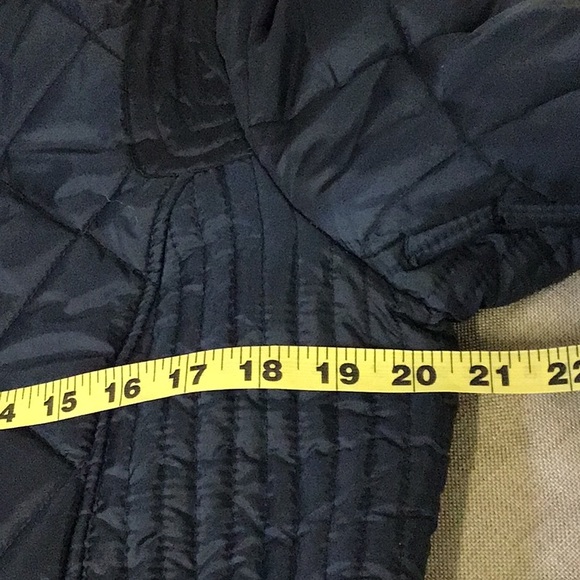 Weatherproof EUC blue/black poly fill long jacket, faux fur lining. - Picture 15 of 16